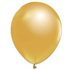 Metalik Parlak Balon, 10 Adet - Altın