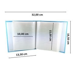 Bebek Fotoğraf Albümü, Kutulu ve 40 Resimlik, Mavi