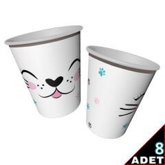 Miss Cat Karton Bardak - 8 Adet