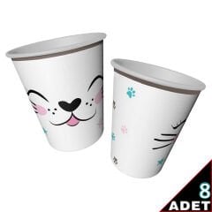Miss Cat Karton Bardak - 8 Adet