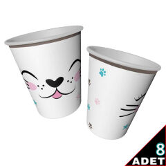 Miss Cat Karton Bardak - 8 Adet