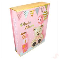 Bebek Fotoğraf Albümü, Kutulu ve 200 Resimlik, Pembe