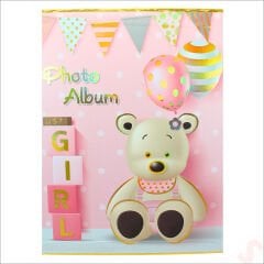 Bebek Fotoğraf Albümü, Kutulu ve 200 Resimlik, Pembe
