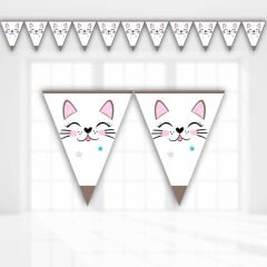 Miss Cat Üçgen Bayrak Flama - 3,20 mt.