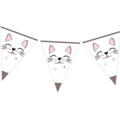 Miss Cat Üçgen Bayrak Flama - 3,20 mt.