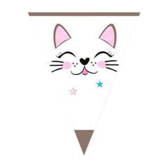 Miss Cat Üçgen Bayrak Flama - 3,20 mt.