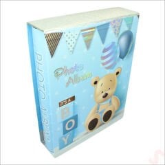 Bebek Fotoğraf Albümü, Kutulu ve 200 Resimlik, Mavi