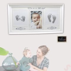 Bebek El ve Ayak İzli Resim Çerçevesi, 39cm x 21cm
