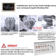 Bebek El ve Ayak İzli Resim Çerçevesi, 27cm x 18cm - Love