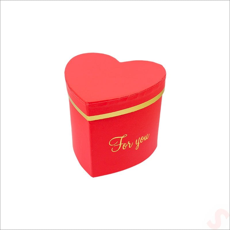 Kalp Kutu Küçük Boy, 9 x 9 x 8 cm - Kırmızı