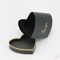 Kalp Kutu Küçük Boy, 9 x 9 x 8 cm - Siyah