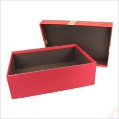 Fiyonklu Kutu Orta Boy, 29 x 21 x 9 cm - Kırmızı