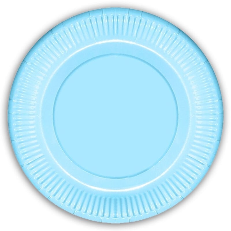 Makaron Karton Tabak, 23 cm x 8 Adet - Mavi