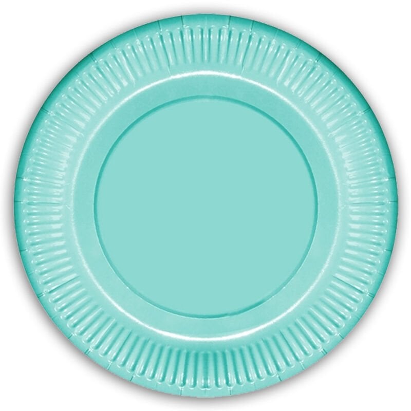 Makaron Karton Tabak, 23 cm x 8 Adet - Yeşil