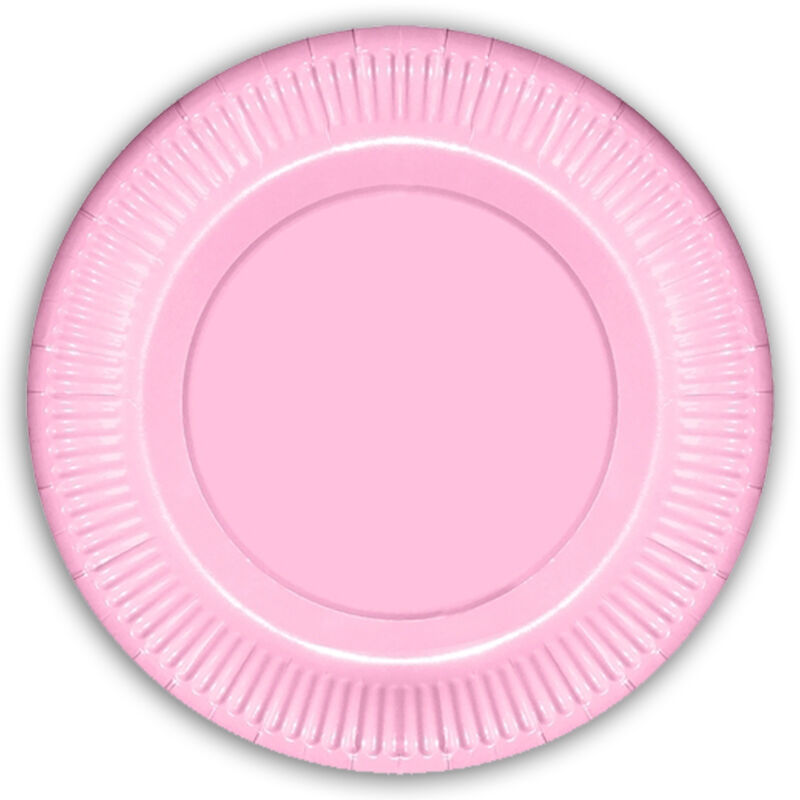 Makaron Karton Tabak, 23 cm x 8 Adet - Pembe