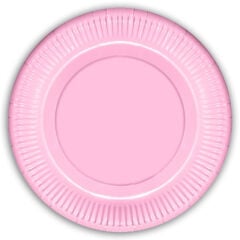 Makaron Karton Tabak, 23 cm x 8 Adet - Pembe