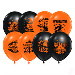 Halloween Cadılar Bayramı Balon - 30 cm x 8 Adet