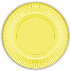Makaron Karton Tabak, 23 cm x 8 Adet - Sarı