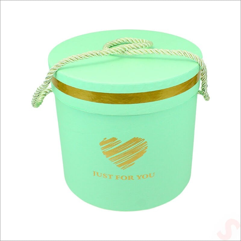 Silindir Kutu Büyük Boy, 18 cm x 17 cm - Aqua Marin