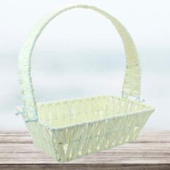 Saplı Dikdörtgen Sepet, 35 cm, Büyük Boy