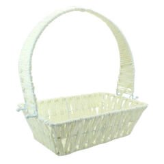 Saplı Dikdörtgen Sepet, 35 cm, Büyük Boy