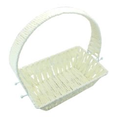 Saplı Dikdörtgen Sepet, 35 cm, Büyük Boy