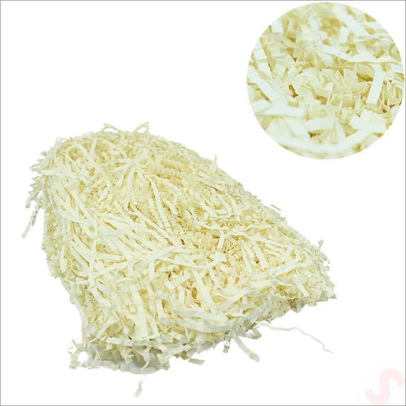 Zikzak Kırpıntı Kağıt Paketleme Dolgu Malzemesi, 50 gr - Krem