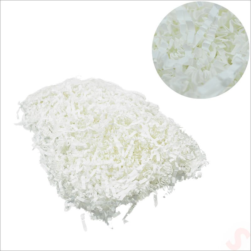 Zikzak Kırpıntı Kağıt Paketleme Dolgu Malzemesi, 50 gr - Beyaz