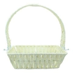 Saplı Dikdörtgen Sepet, 24 cm, Küçük Boy