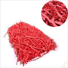 Zikzak Kırpıntı Kağıt Paketleme Dolgu Malzemesi, 50 gr - Kırmızı