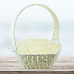 Saplı Altıgen Sepet, 32 cm, Büyük Boy