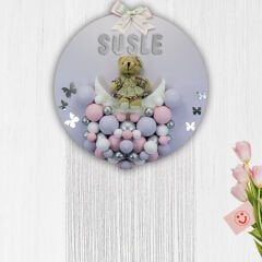 Bubble Daire Kapı Süsü, 35 cm - Lila