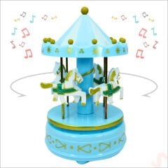 Atlı Karınca Müzik Kutusu, 17cm x 10cm - Mavi