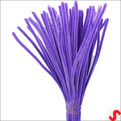 Şönil Çubuk 8 mm Kalınlık 30 cm Uzunluk, 100 adet - Mor