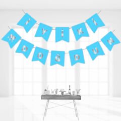 İyiki Doğdun Uzar Yazı, Gümüş Baskılı - Mavi