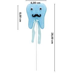 Diş Buğdayı Simli Çubuk Süs, Mavi