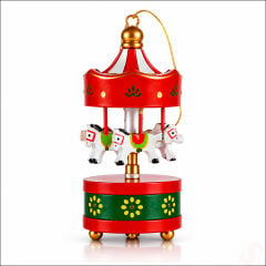 Kırmızı Mini Atlıkarınca, 8,5 cm x 3,5 cm - 1 Adet