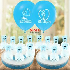 Diş Buğdayı Lavantalı Çubuk Süs, Mavi