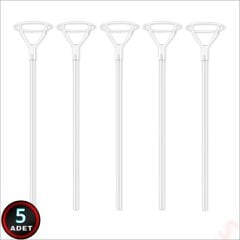 60cm Balon Çubuğu ve Takma Aparatı Seti, Balon Hariç - 5 Set