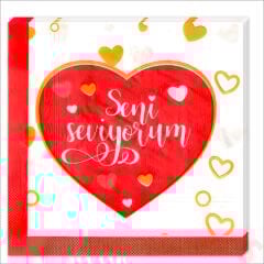 Seni Seviyorum Peçete - 20 Adet