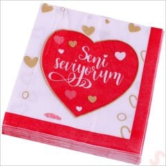 Seni Seviyorum Peçete - 20 Adet