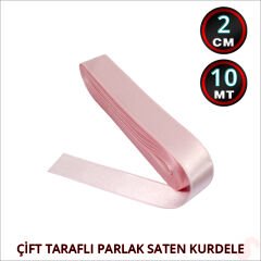 Saten Kurdele, 2cm x 10mt - Pembe