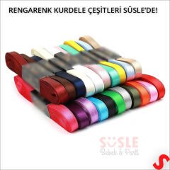 Saten Kurdele, 2cm x 10mt - Mor