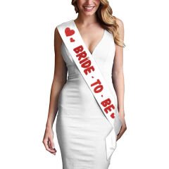 Bride To Be Kuşak, 160 cm x 6 cm - Kırmızı