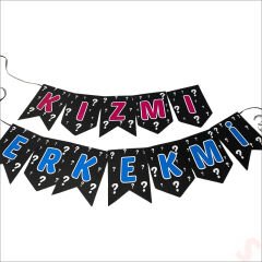 Cinsiyet Belirleme Partisi, Kız mı? Erkek Mi? Banner - 1,90mt