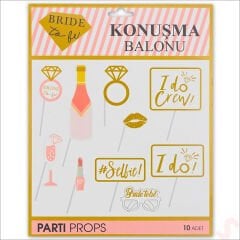 Bride To Be Konuşma Balonu Seti, 10 Parça