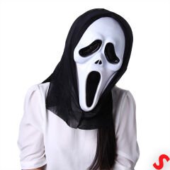 Cadılar Bayramı Hayalet Çığlık Yüz Maskesi - 32cm x 20cm