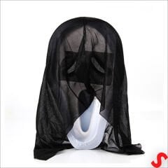 Cadılar Bayramı Hayalet Çığlık Yüz Maskesi - 32cm x 20cm