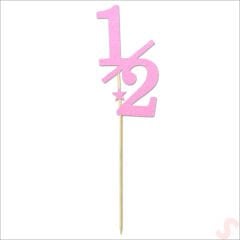 1/2 Yarım Yaş Pasta SüSü, 4cm x 26cm - Pembe