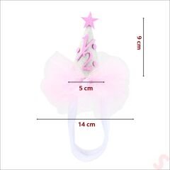 1/2 Yarım Yaş, Tüllü Bebek Bandana - Pembe